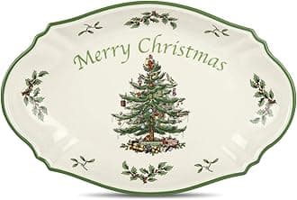 Portmeirion Spode Christmas Tree Oval Merry Christmas Tray 28 cm