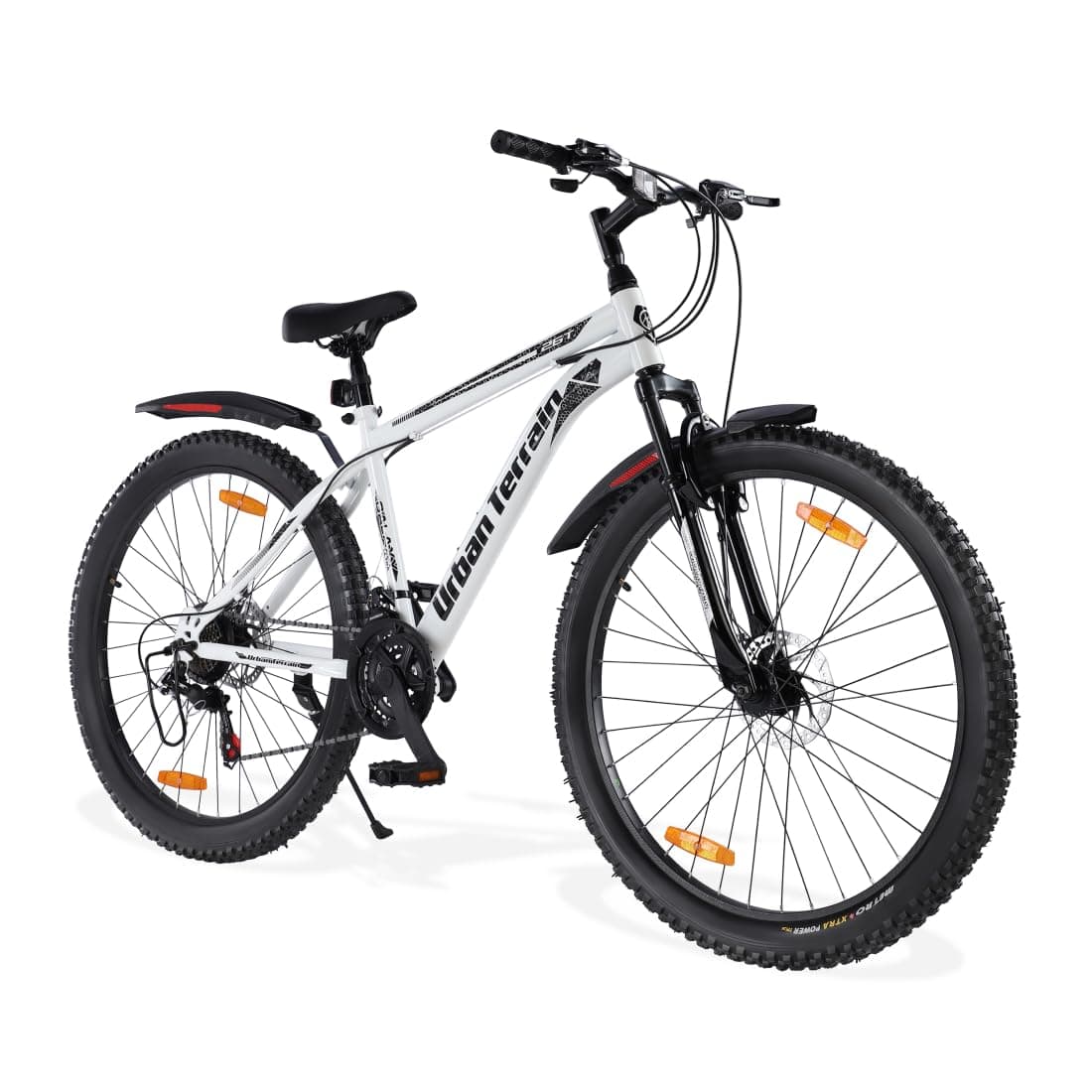 Galaxy Ultra Multispeed High Performance Mountain Cycles for Men with Front Suspension and Dual Disc Brake MTB Bike 26T (21 Speed, White)