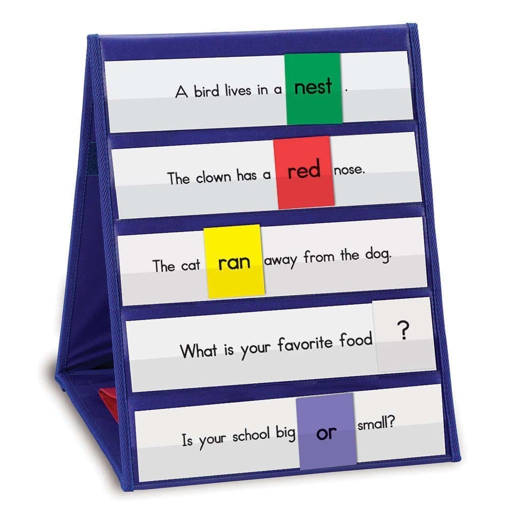 Learning Resources Tabletop Pocket Chart, Classroom Tool Brown/a, 0.9 inches tall