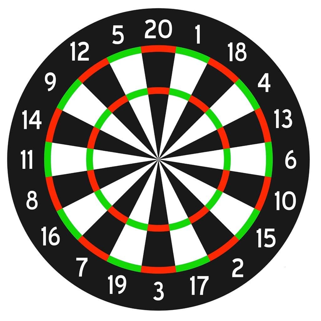 Archery Target Dartboard 25 in. x 32 in. Black