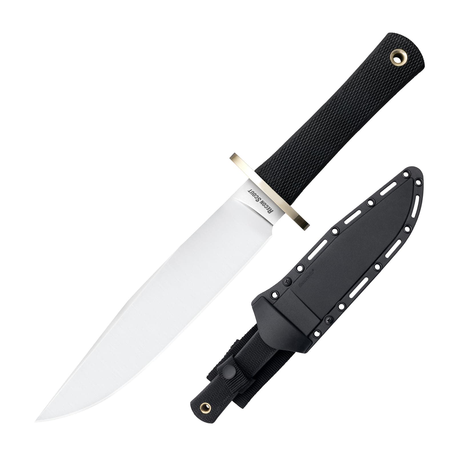 Cold Steel Recon Scout 7.5" CPM 3V Razor-Sharp Clip Point Blade 5" Kray-Ex Handle Tactical Fixed Blade Knife w/Secure-Ex Sheath