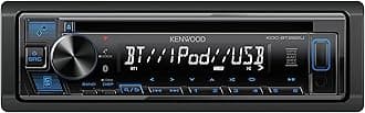KDC-BT282U CD Car Stereo - Single Din, Bluetooth Audio, USB MP3, FLAC, Aux in, AM FM Radio, Detachable face with White 13-Digit LCD Display and Blue Button Illumination