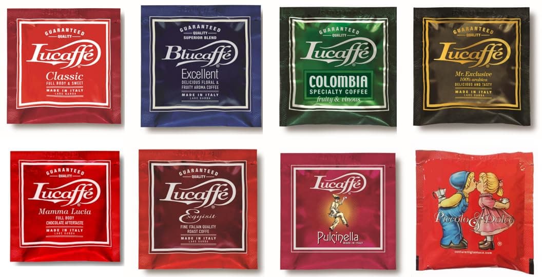 Lucaffe Sampler 40 ESE Paper Espresso pods in Bulk Packaging (Pack of 1)