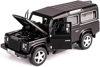 Magicwand 1:32 Scale Die-Cast Defender【Colors as Per Stock】 with 4 Openable Doors,Music,Lights & Pull Back Action【Pack of 1】