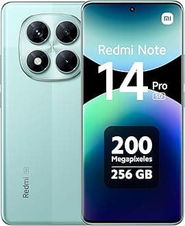 Redmi Note 14 Pro 5G + 4G LTE (for Tmobile Mint Tello & Global) (256GB + 8GB) NFC 6.67" 120Hz 200MP Pro AI Camera Model 24090RA29G Unlocked Dual Sim (Coral Green)