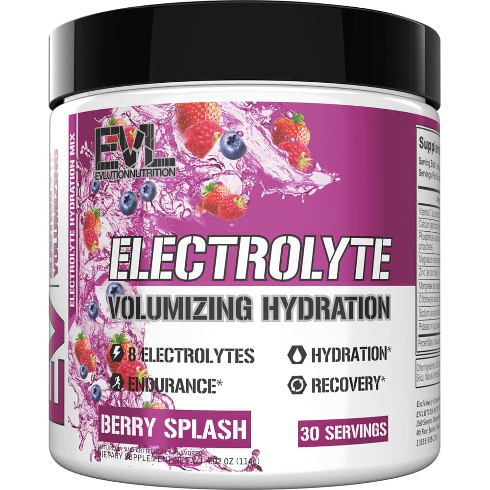 Ultimate Electrolytes Powder Hydration Drink - Quick Replenishing Hydration Powder Drink Mix with 8 Key Electrolytes and Antioxidants - Vegan Gluten Free Keto Friendly Blend (Berry Splash)