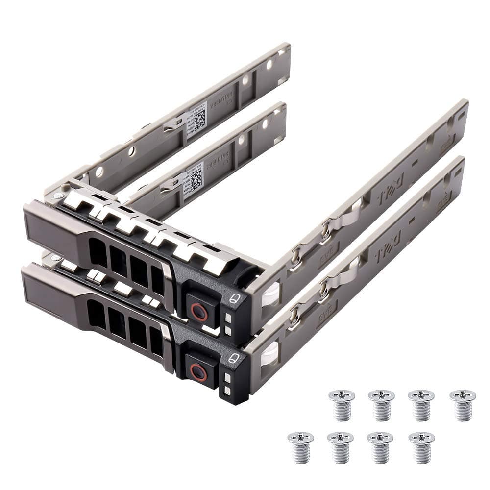 2pcs Pack 2.5" SAS SATA Hard Drive Tray Caddy 8FKXC 08FKXC Compatible for Dell PowerEdge R630 R730 R730XD T630 R430 T430 PowerVault MD1420 MD3420 Series