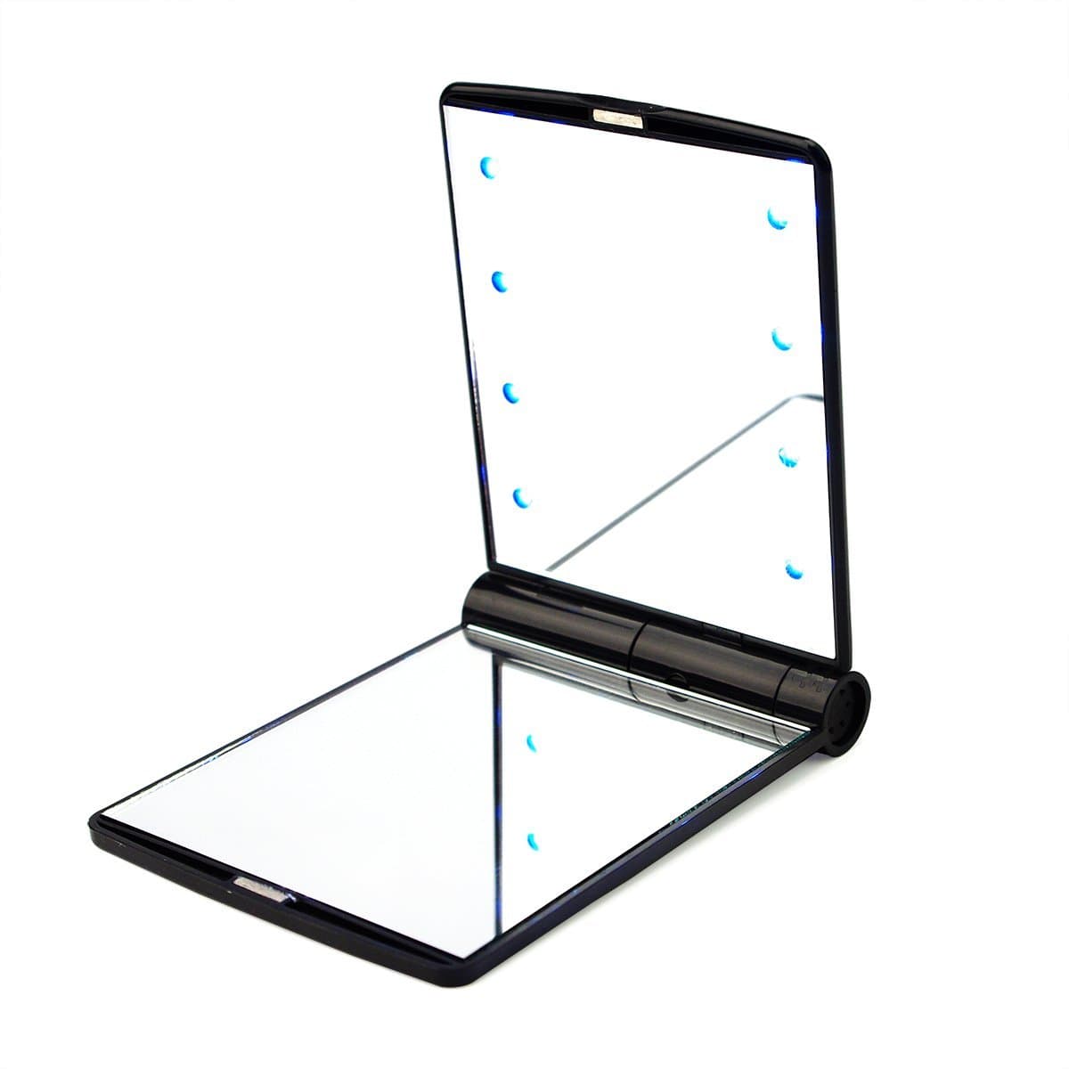 Led makeup cosmetic mirror with 8 leds Black