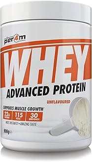 Per4m Whey Protein Powder | High Protein Shake for Muscle Growth & Recovery | Low Sugar Gym Supplement | Sports Nutrition Drink + Amino Acids (900g, Unflavoured)