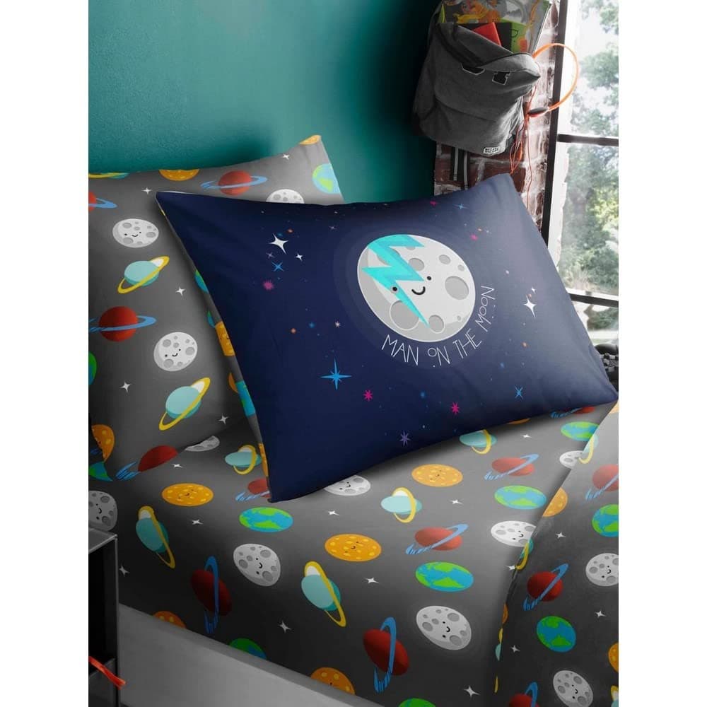 Space Single Duvet Cover and Pillowcase Set