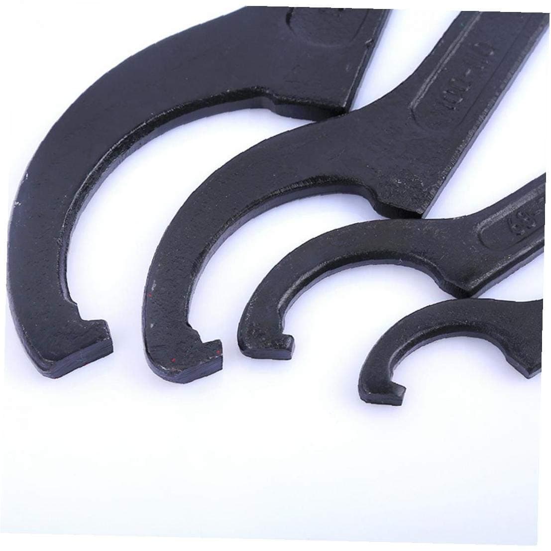 Stainless Steel Crescent Hook Head Round Nut Spanner C Shape Wrench Tool Hand Tool