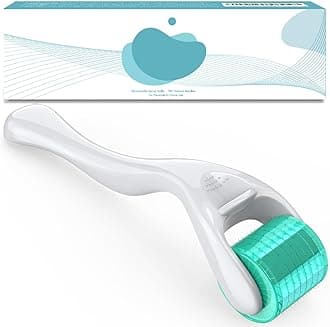 Derma Roller 192 Titanium Individual Real Micro Needles Microneedle Roller - At Home Microdermabrasion Face Beard Roller Dermal Roller