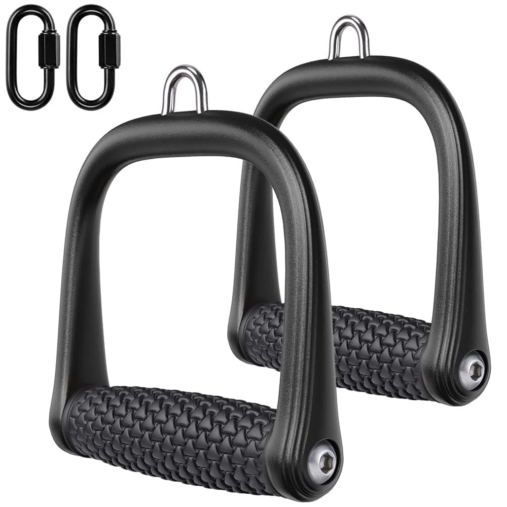 D Handle Cable Attachment, Cable Attachments for Gym, Non-Slip and Comfortable Grip, Solid Aluminum Alloy Handle, Suitable for Home and Gym