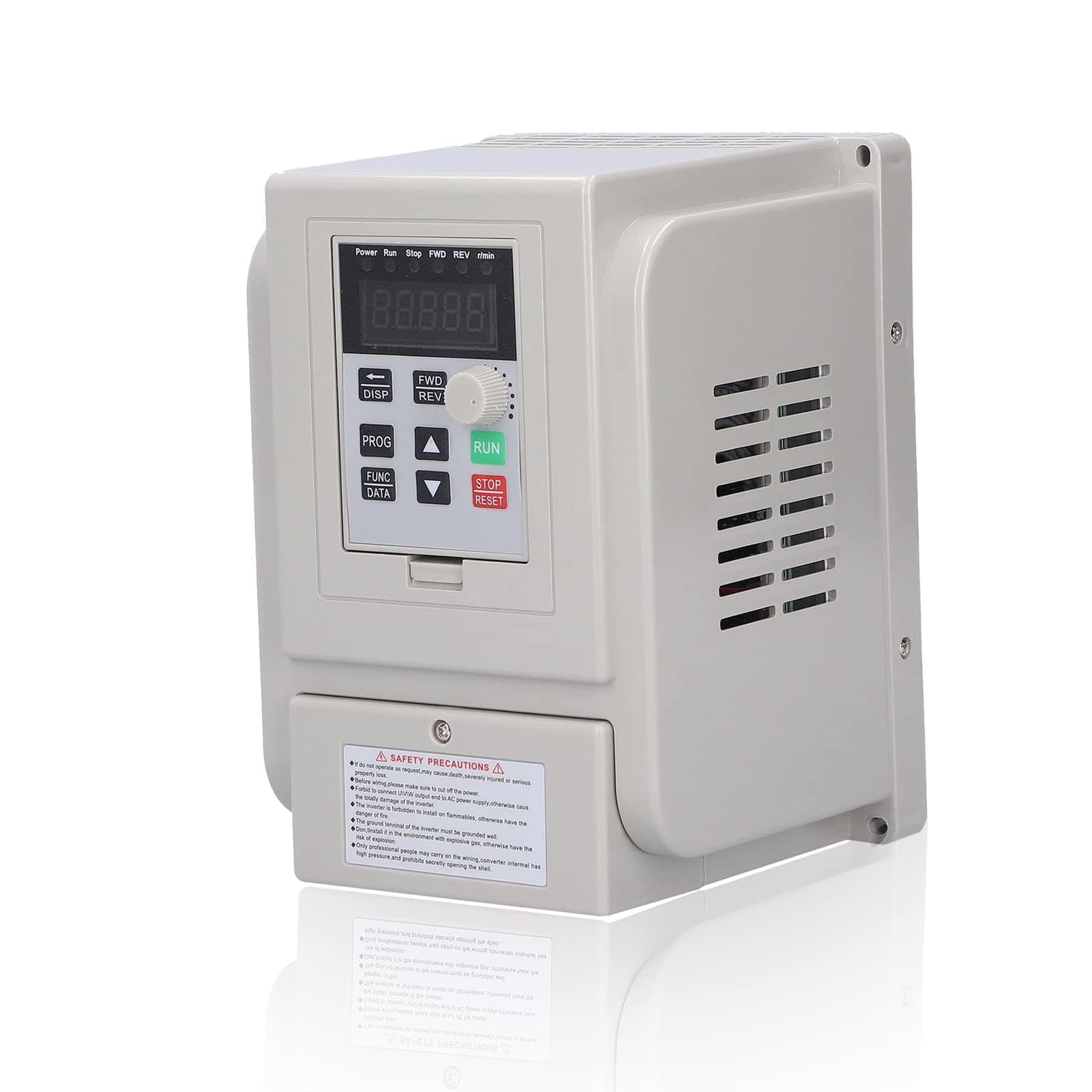 VFD Frequency Drive, Single Phase Input 110 VAC Three Phase Output 220 VAC Variable Frequency Drive, Motor Speed Controller, 220 V 1500 W AT5‑1500X