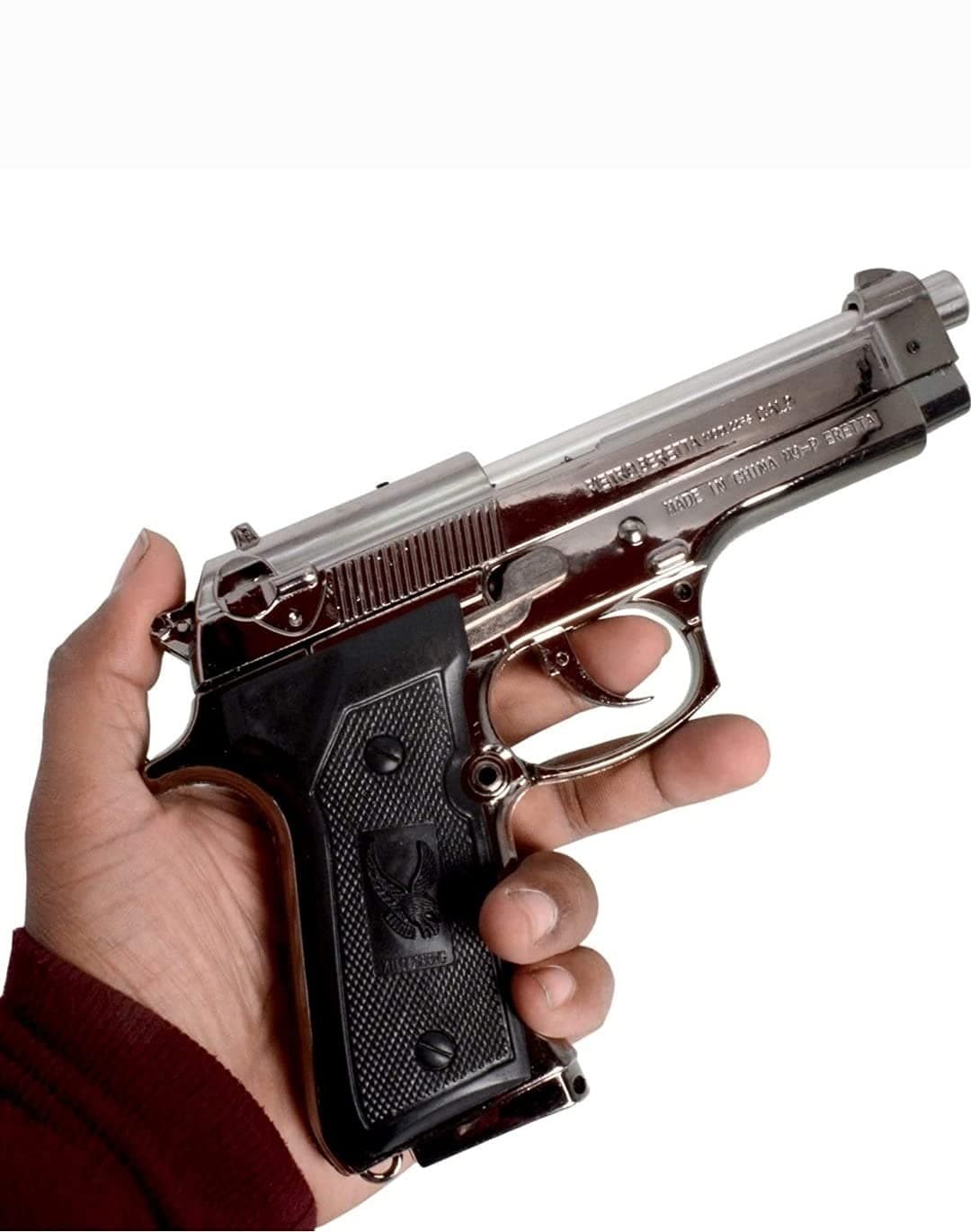 STAR MAGIC® ABS Pistol Shaped Butane Jet Torch Lighter - Dark Grey and Black