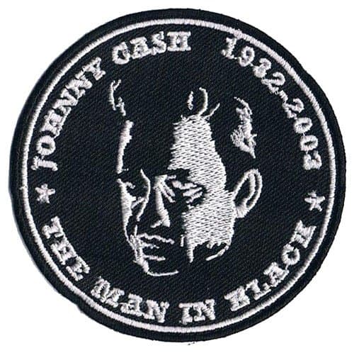 Sew-On Iron-On Patch CA. 5 x Johnny Cash The MAN In Black /