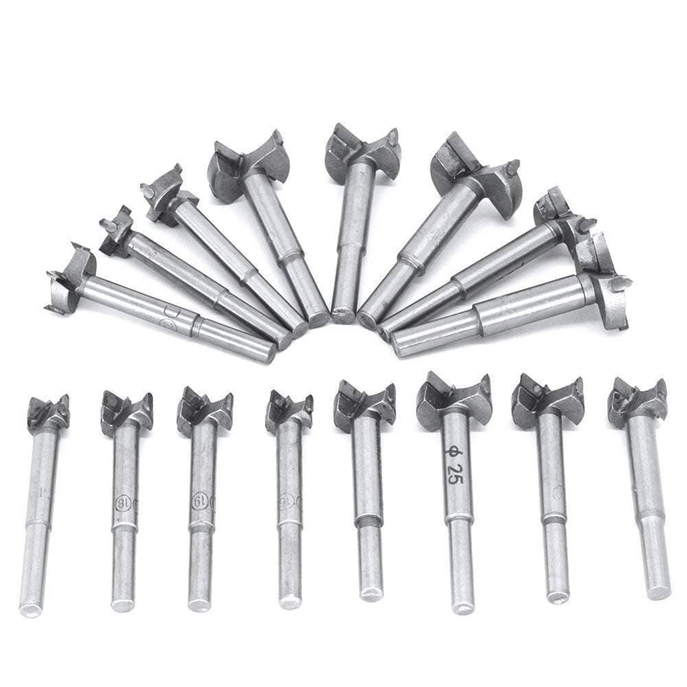ValueHall 16 PCS Carbide Steel Forstner Drill Bits Set 15-35mm Woodworking Boring Bit Hinge Hole Saw Cutter V7036-2