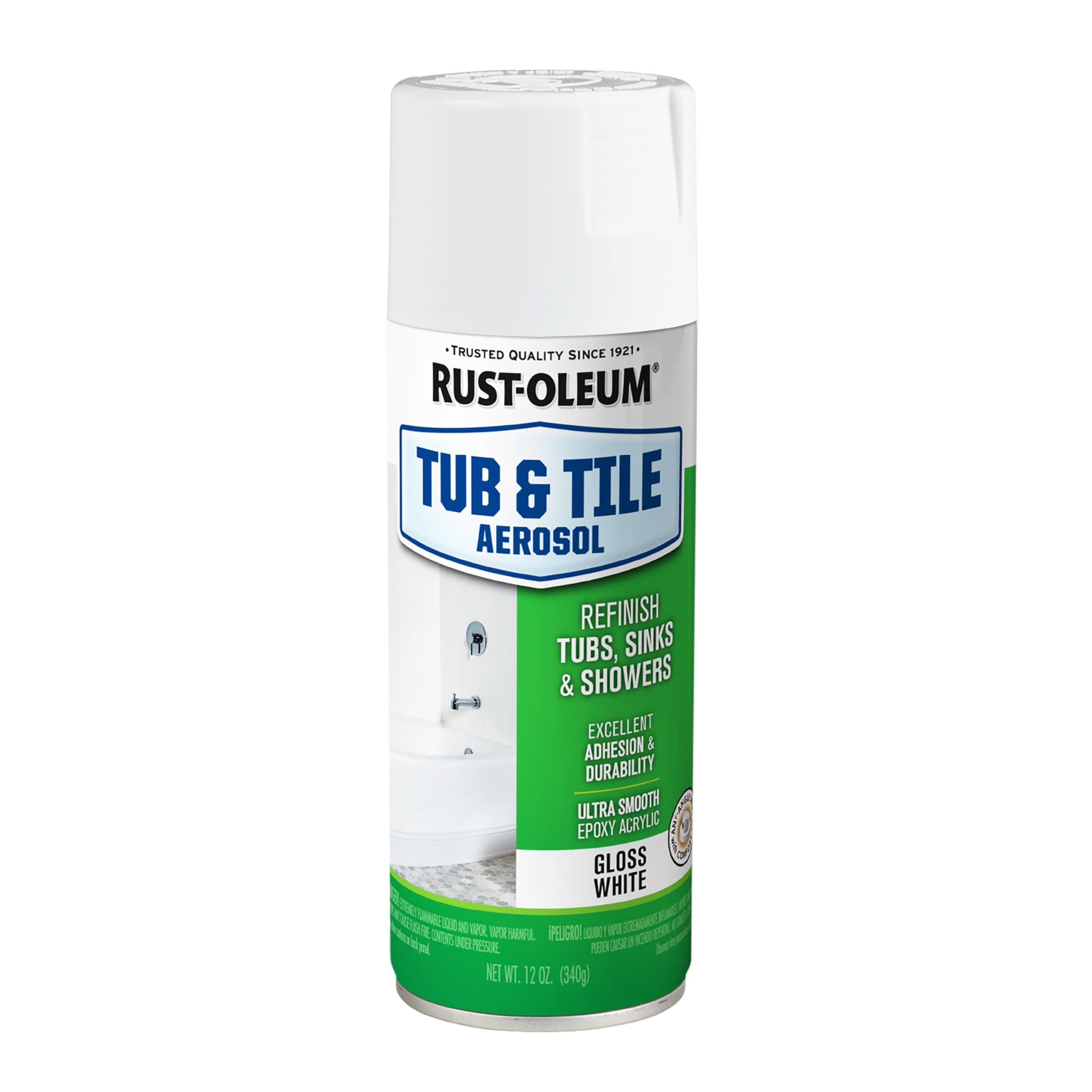 280882 Tub & Tile Spray Paint, 12 oz, Gloss White