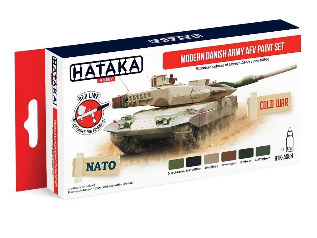 Hataka Modern Danish Army AFV paint set # AS84