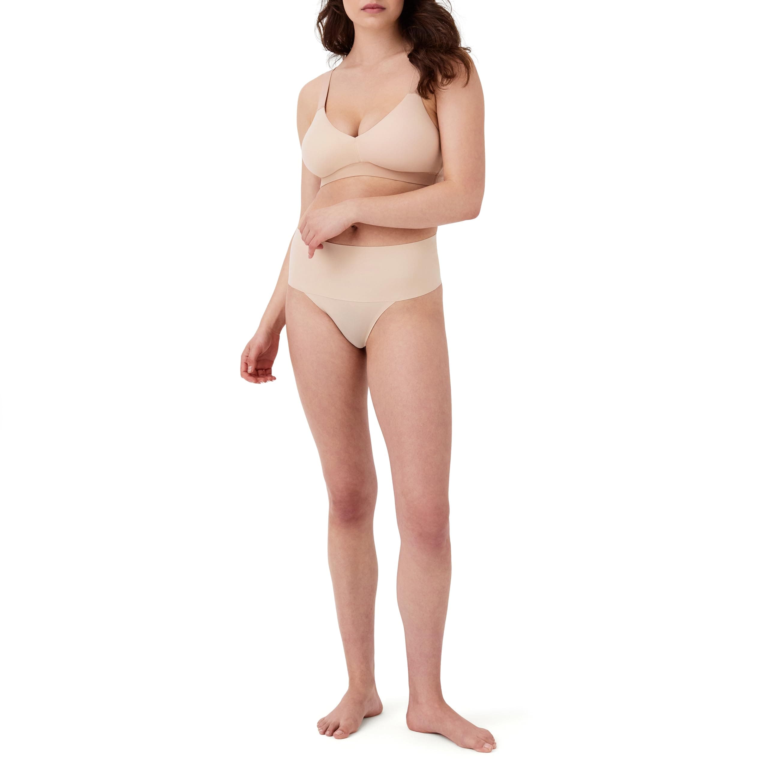 SPANX SPANXsupersmooth Undie-tectable Thong - Comfortable Core Control - Invisible Shapewear - Women No Show Thong Underwear
