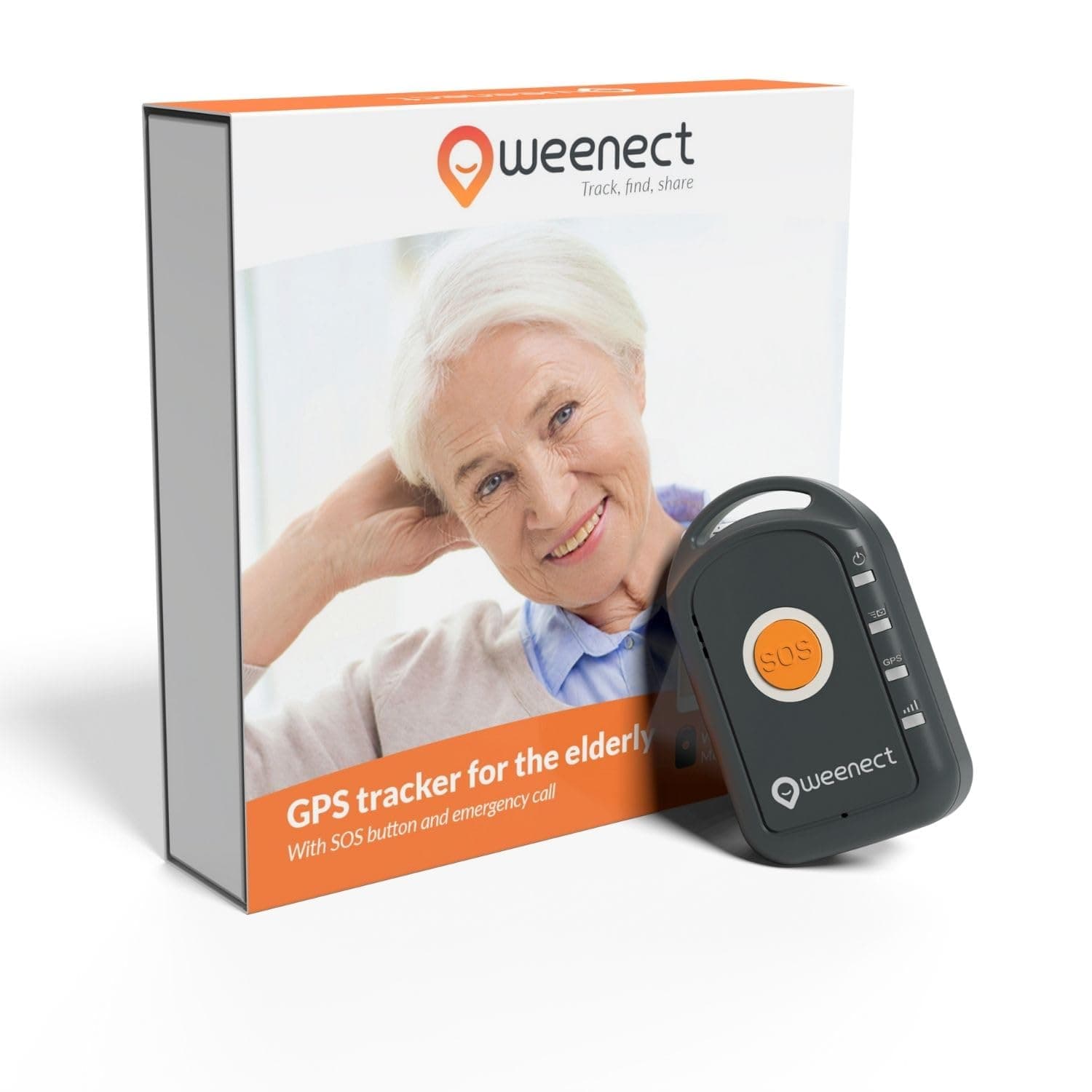 WeenectGPS Panic button for the elderly | No distance limit | 7 day battery life | Alert button | Emergency telephone | 2G | Subscription required