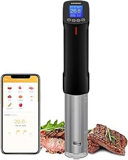 ISV-100W Sous Vide WiFi Cooker Immersion Circulator, Temperature Time and Touch Control Sous Vide Machine 1000 Watts