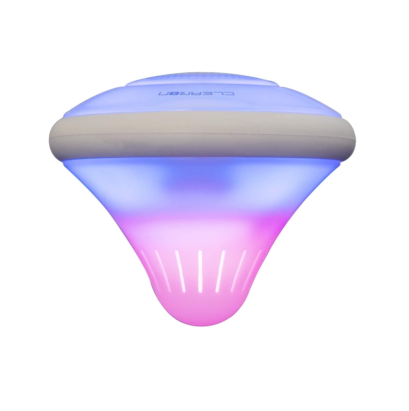 ClearonWireless Floating Bluetooth Speaker IPX7 Certified Waterproof – Ideal for Pool & Shower - RGB Mood Illumination w/Stand & Clip