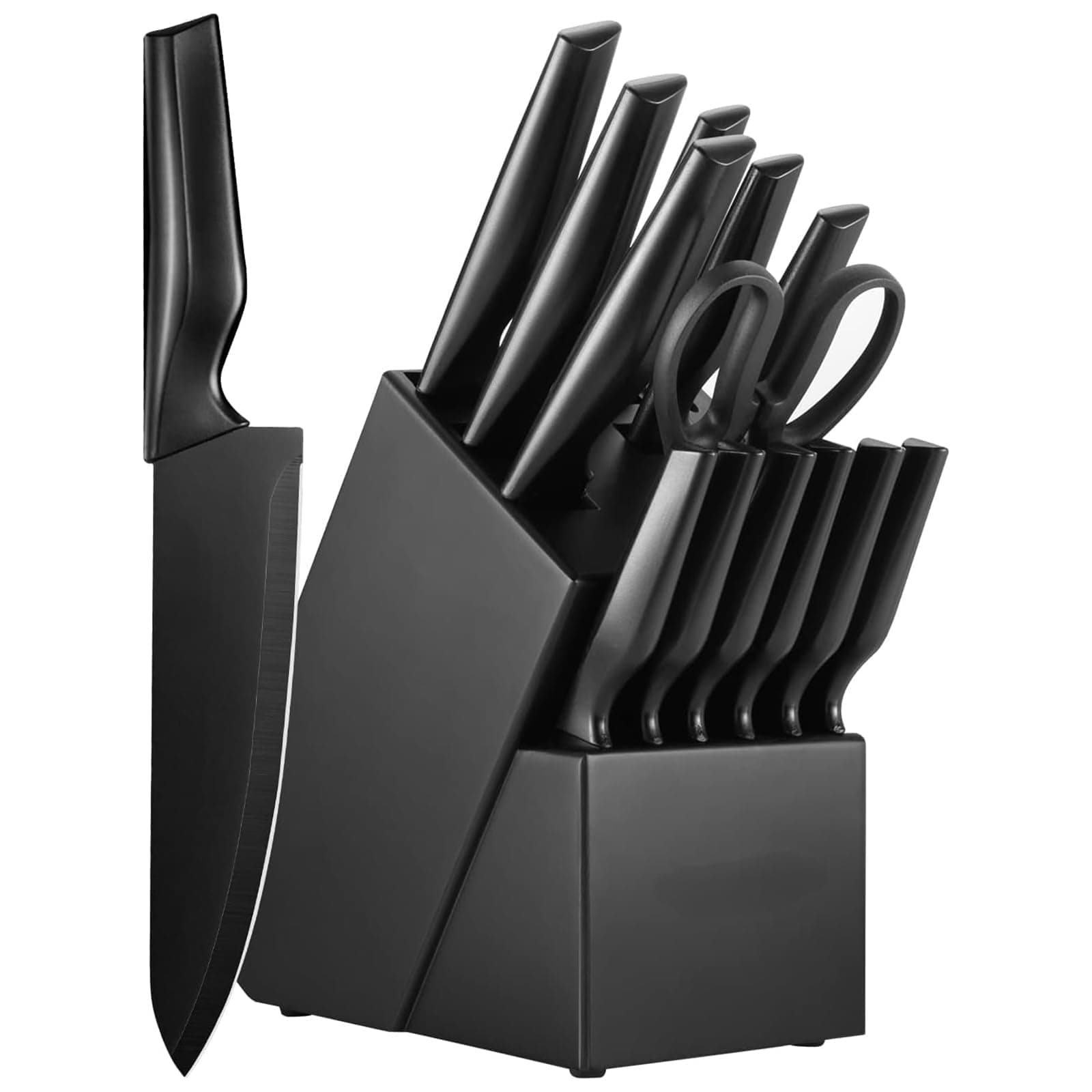 Hcosmy Knife Sets for Kitchen with Block Self Sharpening, 14 Pcs Kitchen Knife Set, Ultra Sharp Chef Knife Set for Kitchen, Dishwasher Safe, High Carbon Stainless Steel Knife Block Set
