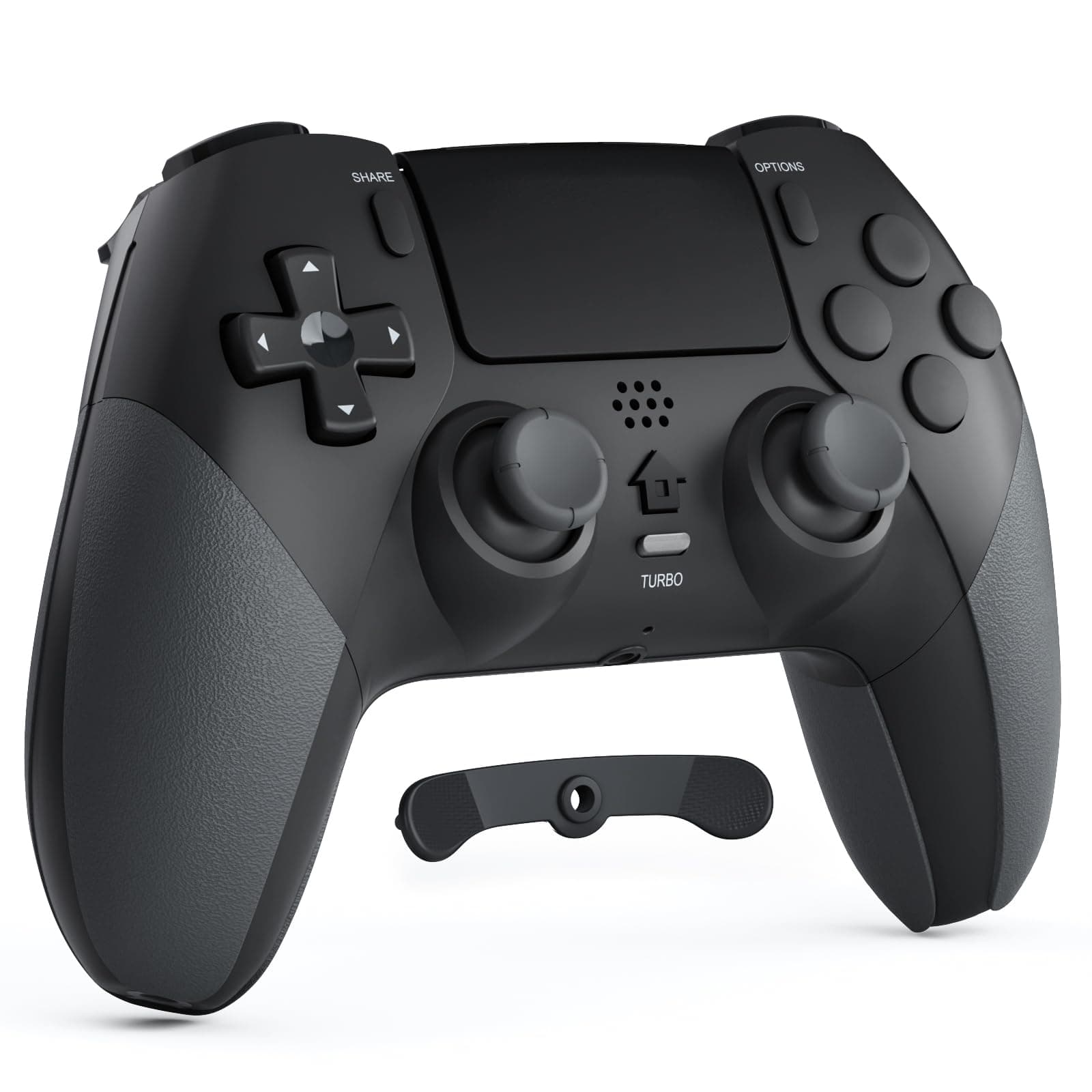 CHEREEKI Wireless Controller for PS4 Gamepad with Dual Vibration 6-Axis Motion Sensor Black