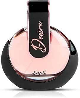 Sapil Desire Eau De Parfum 80ml, Affordable Luxury Perfume, Chypre Floral Fragrance with Blood Orange, Sweet orange, Calabrian Bergamot, Lemon, Pink Pepper Top Notes, Bold Blend Perfumes for Women