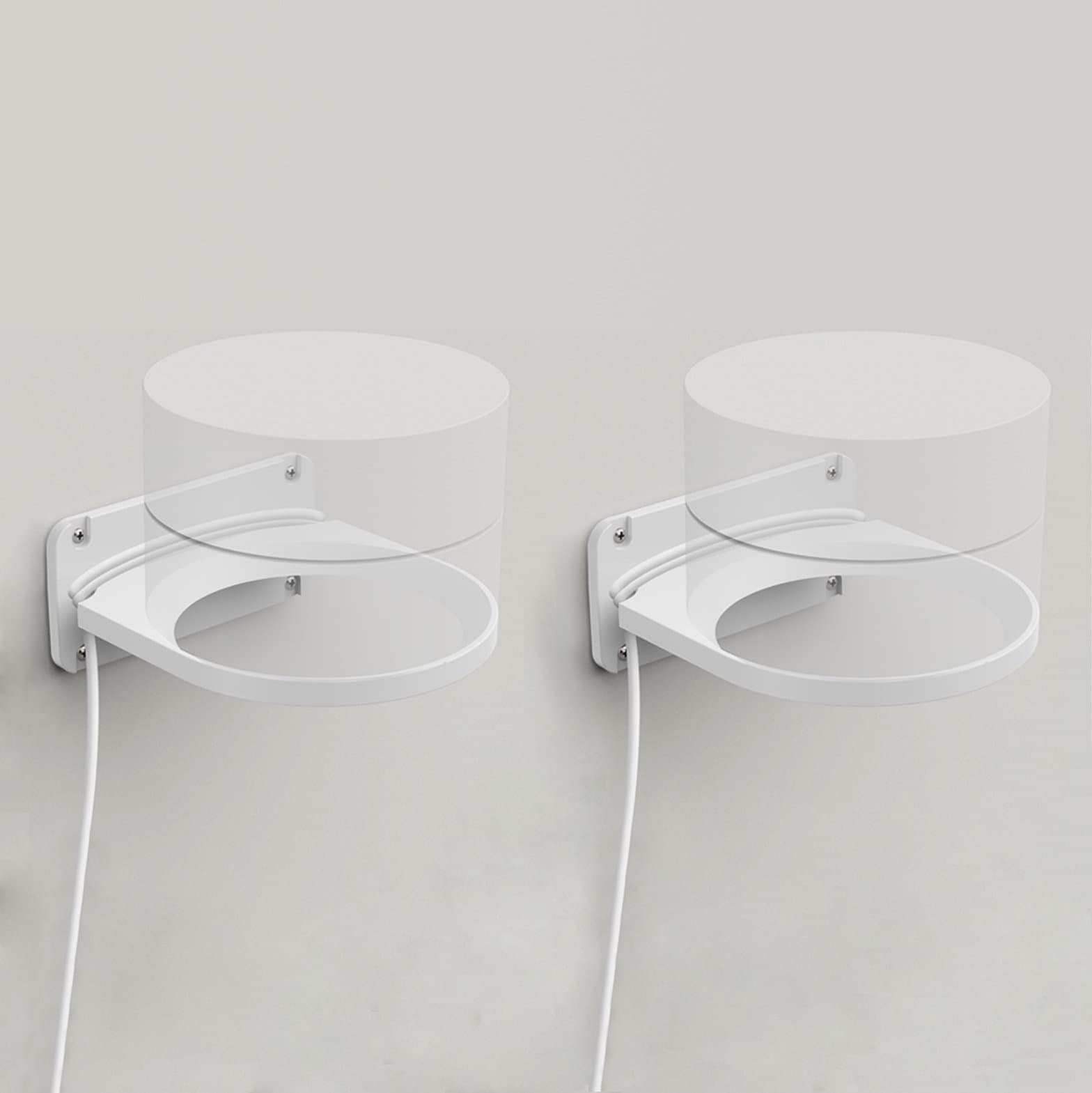 LykusSource Google WiFi Wall Mount Bracket, Signal as Good as Placed On the Table, Built-in Power Cord Organizer (2-Pack)