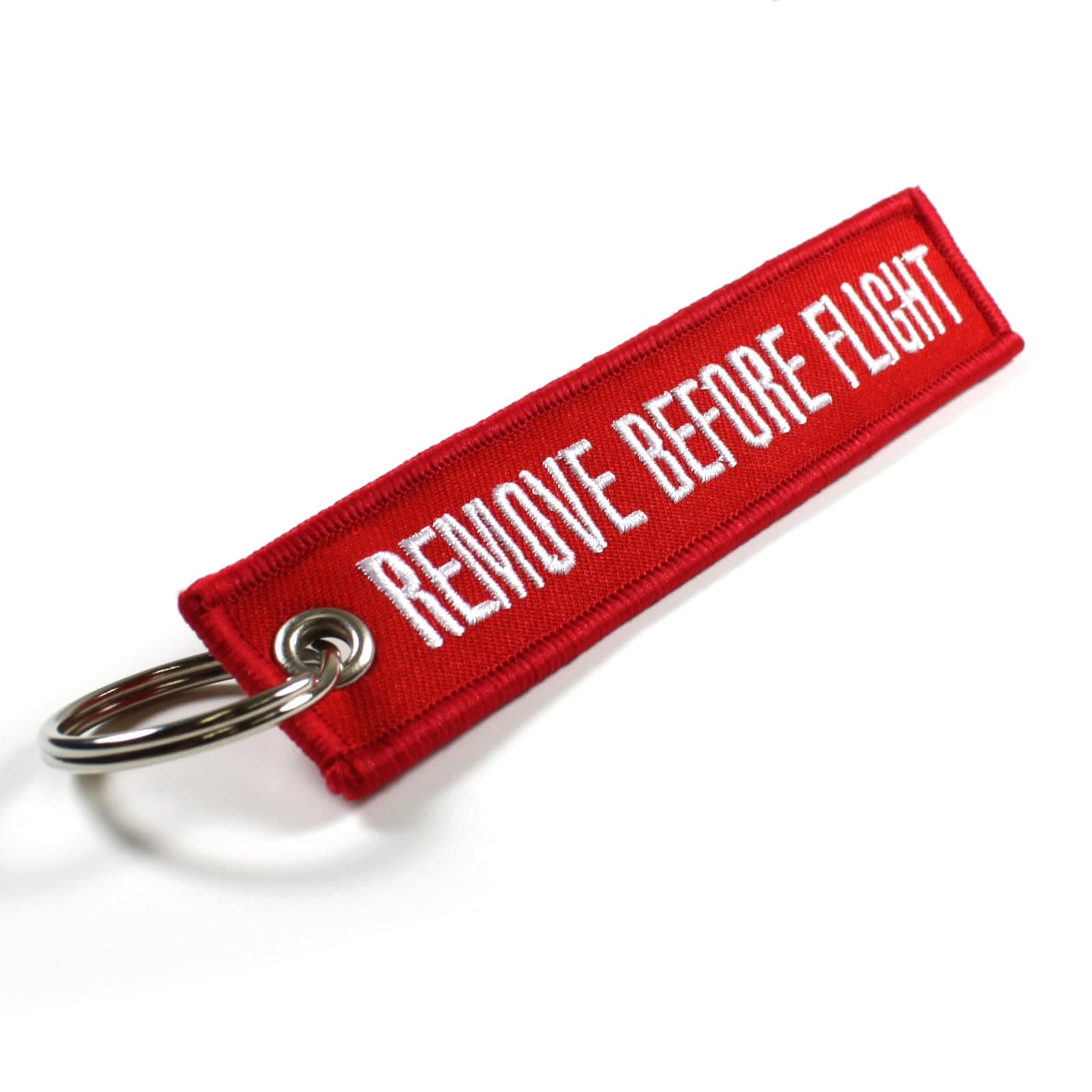 PREMIUM QUALITY - REMOVE BEFORE FLIGHT - RED Key Chain