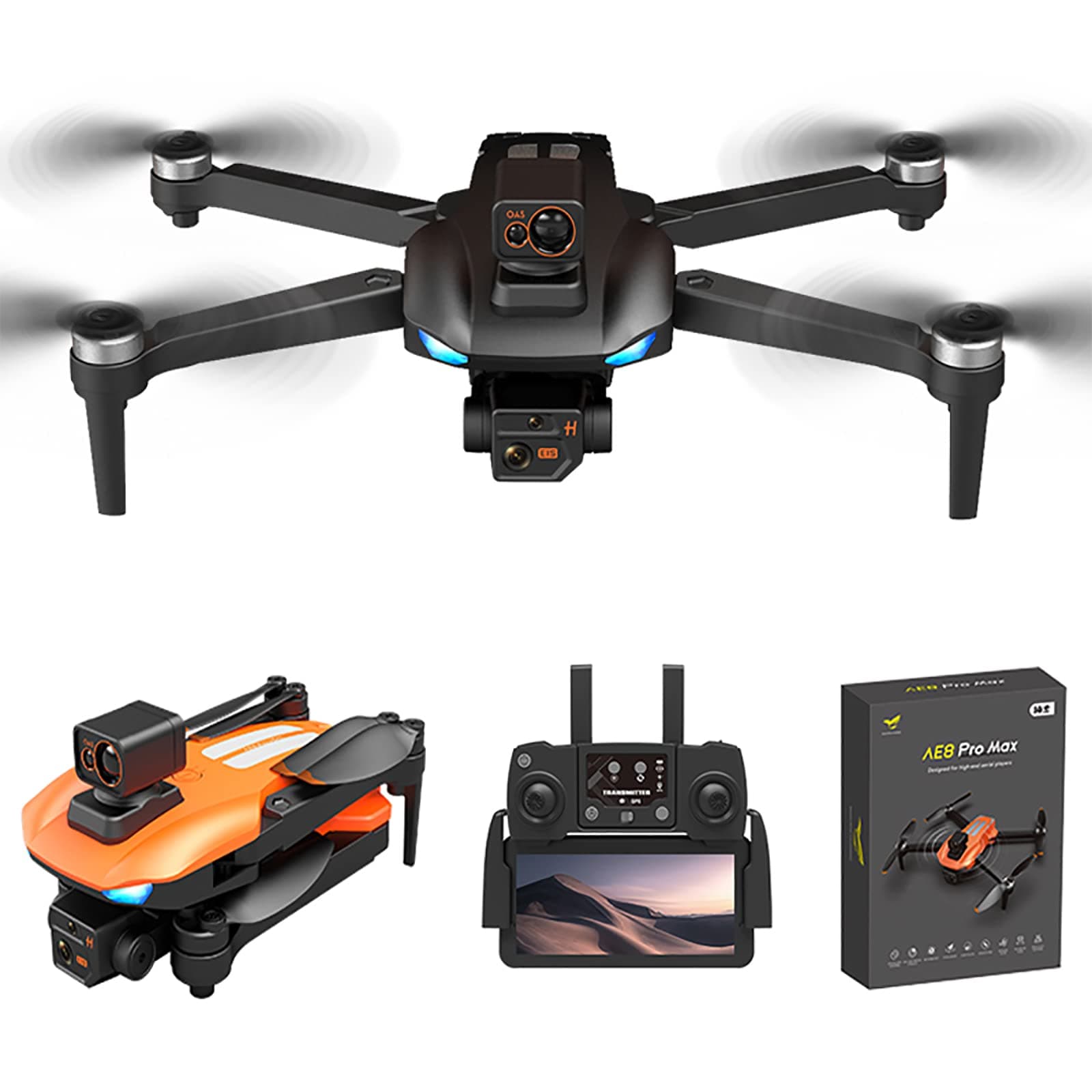 Obstacle Avoidance Drones for Adults,Drone with Camera for Adults 4k,5g Fpv Rc,Drone 5g Gps,6k Drones with Camera,Drone with Obstacle Avoidance and Follow Me,Drones Obstacle Avoidance 360 Camera (Black with obstacle avoidance)