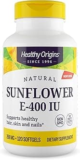 - Sunflower Vitamin E-400 IU (Non-GMO, Gluten Free, Soy Free, Hair Support, Nail Support, Skin Support, Cardiovascular Support), 120 Softgels