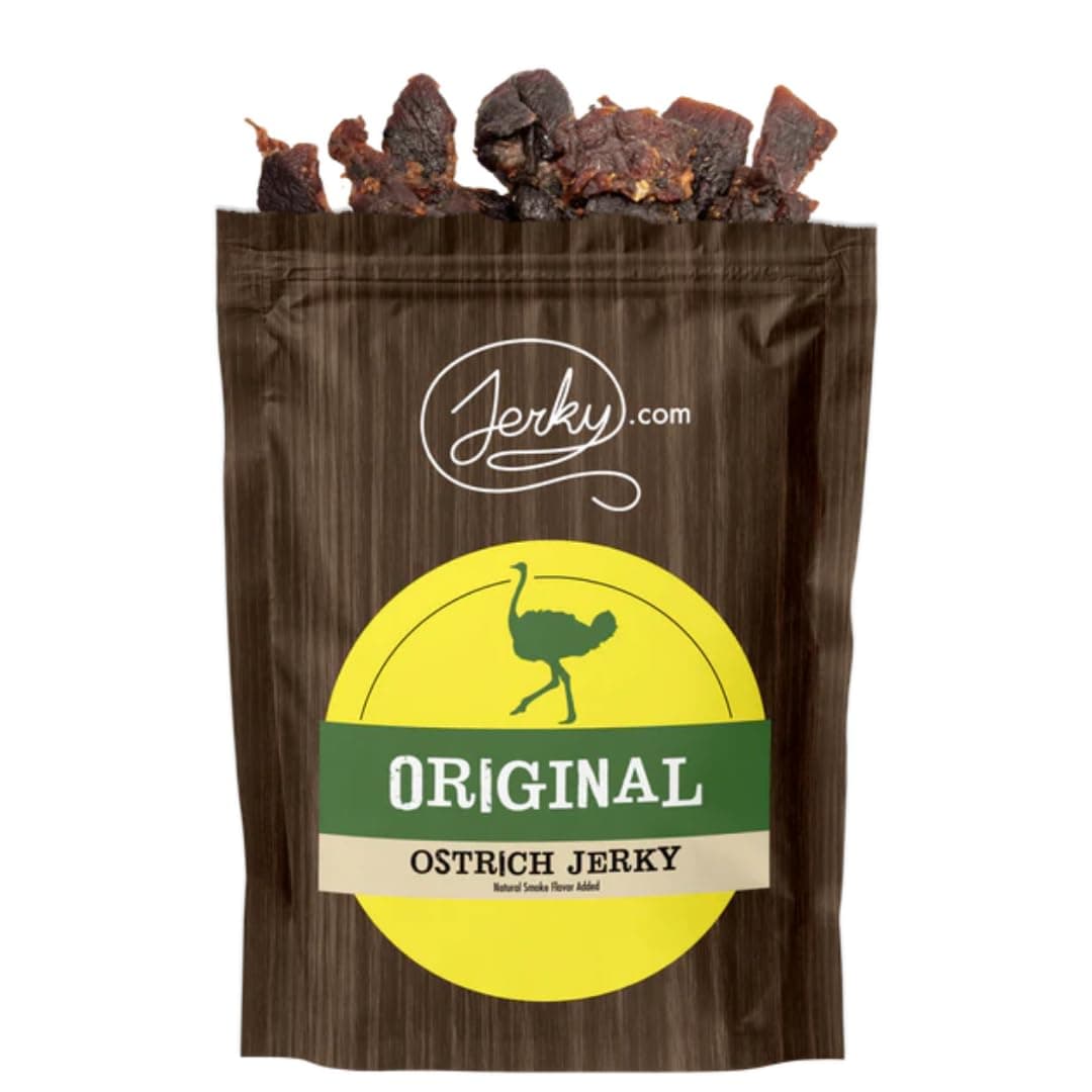Jerky.com Exotic Original Ostrich Jerky - Wild Game Meat Snacks, Exotic Snacks, High-Protein, All-Natural, No Added Preservatives - Healthy Snacks for Adults - 1.75 oz. (Pack of 1)