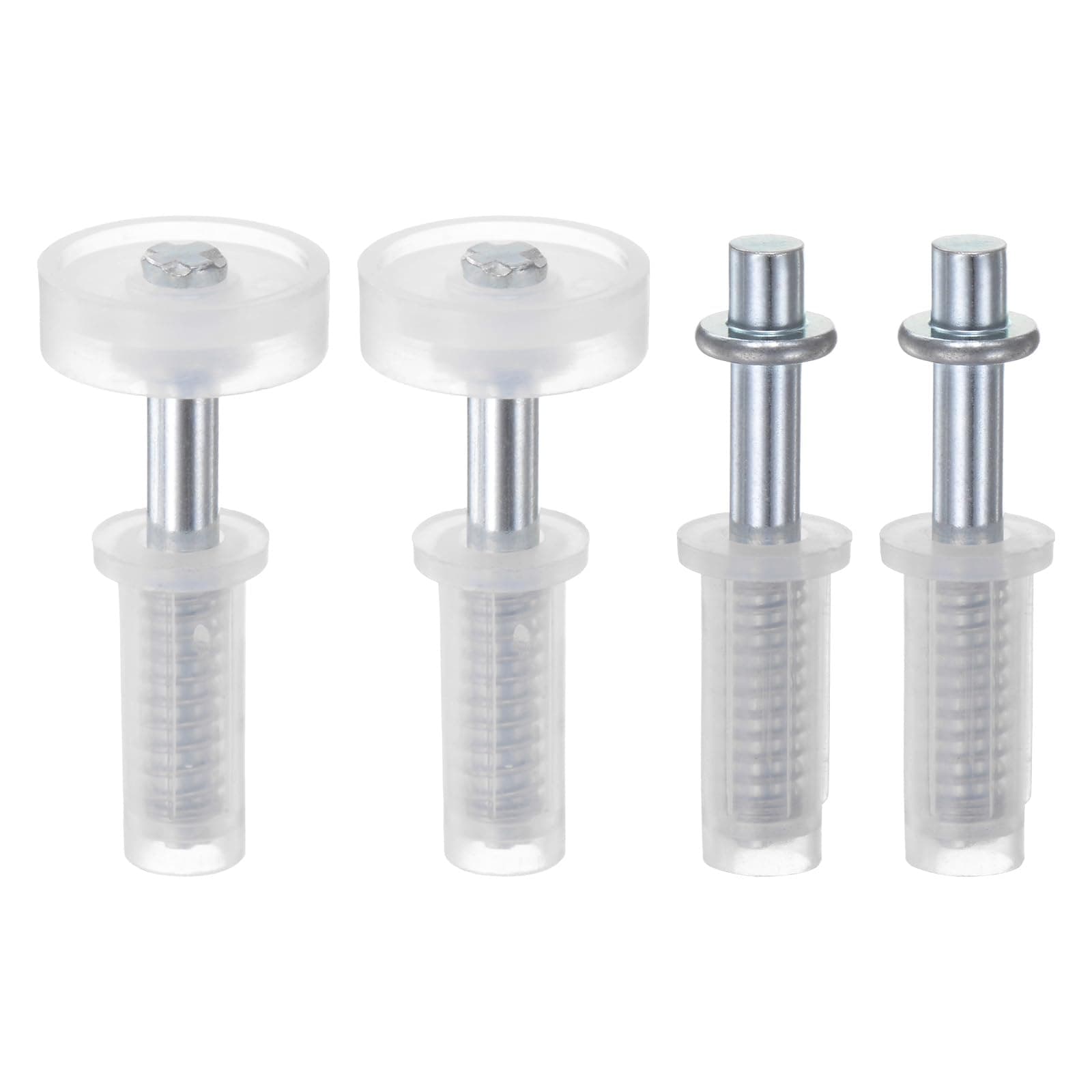 sourcing map 2 Sets Bifold Door Hardware Kit Top Pivot with 7/8 Inch Pivot Guide Wheel Bi-fold Closet Door Hardware Kit for Folding Pocket Door