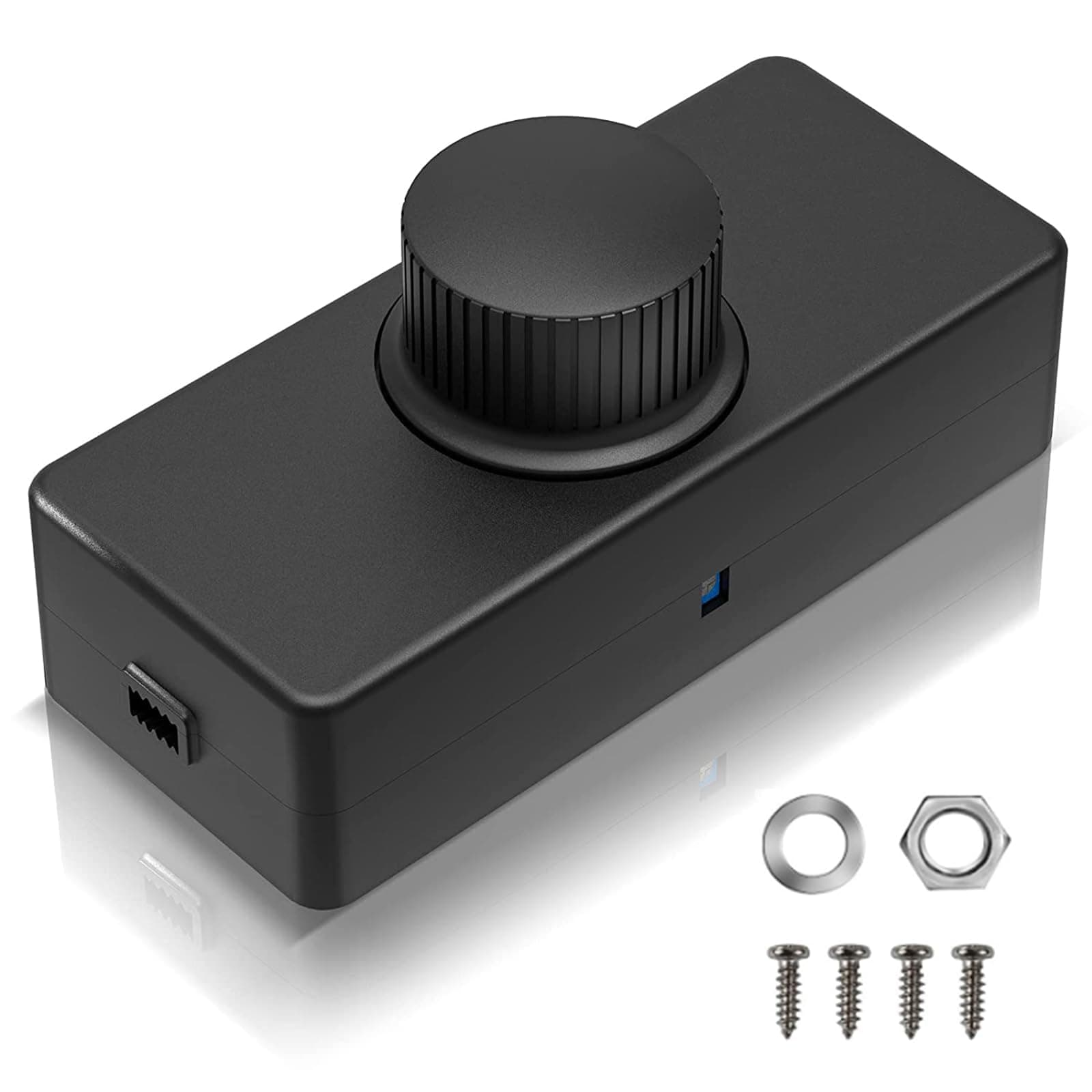 TERRIFI LED Dimmer, Inline LED Dimmer Switch 1 Gang 220V-240V Trailing Edge Dimmer, Full Range Rotary Dimmer Switch, for 3-100W Dimmable LED/Incandescent/Halogen Bulbs, for Table Lamp, Floor Lamp