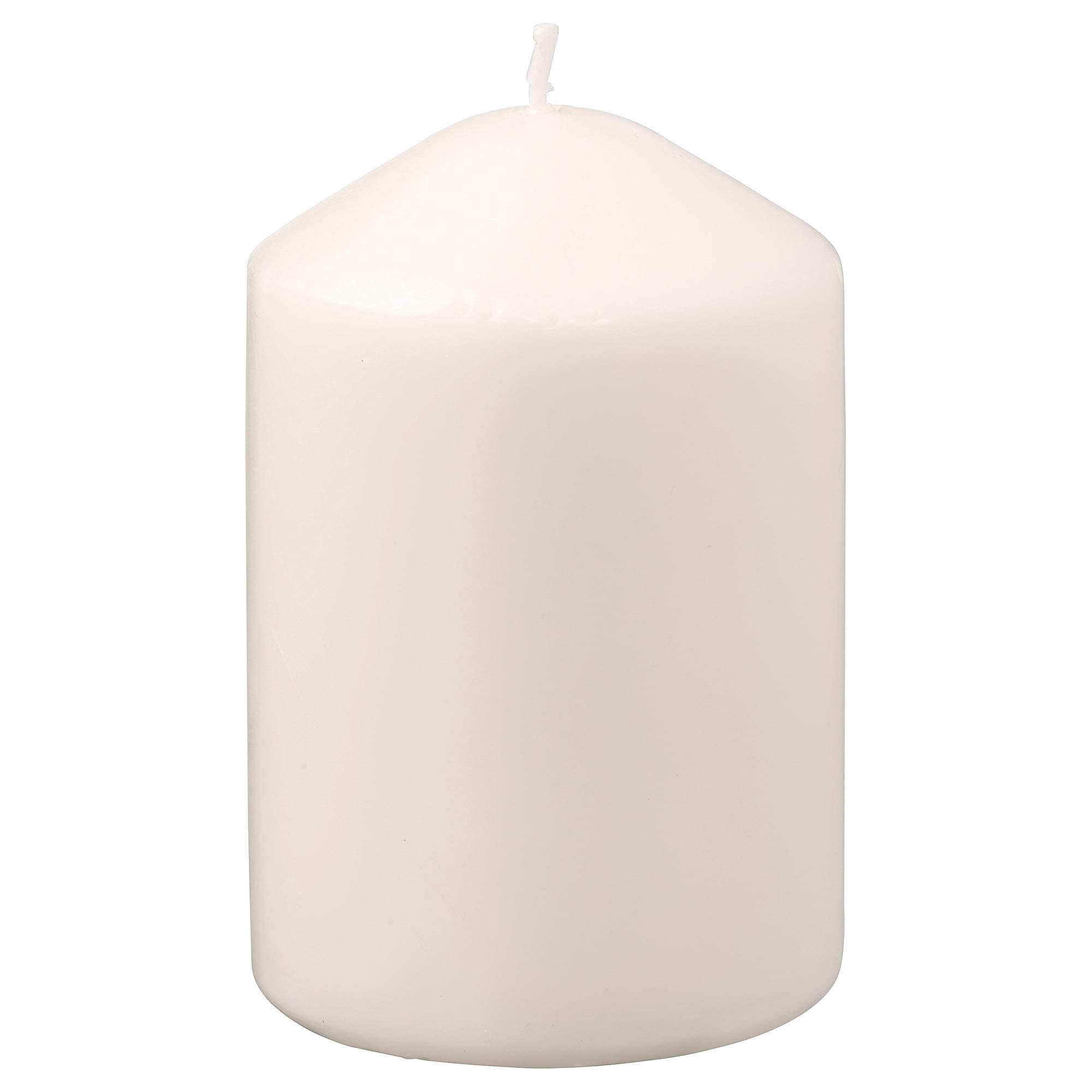 Ikea Unscented block candle, natural, 8 cm