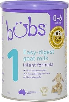 BubsGoat Milk Infant Formula Stage 1, Infants 0-6 months, Made with Fresh Goat Milk, 14.1 oz