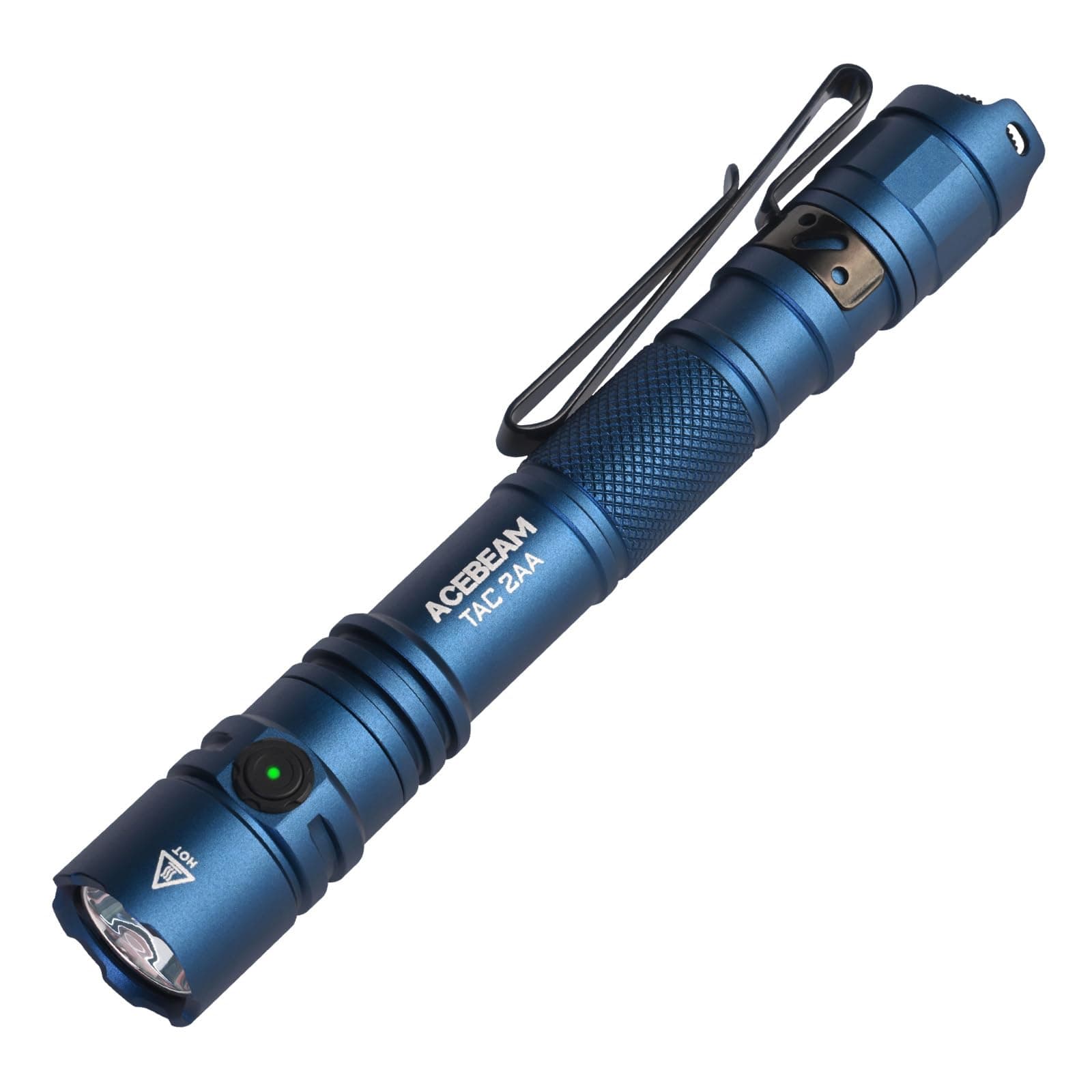 ACEBEAM TAC 2AA EDC Tactical Flashlight with Two Modes, Rechargeable 1400 Lumen, LED Flashlight, Extremely Bright with Double Switch, Super Bright Small Flashlight for Camping, Home (SFT-25R HI)