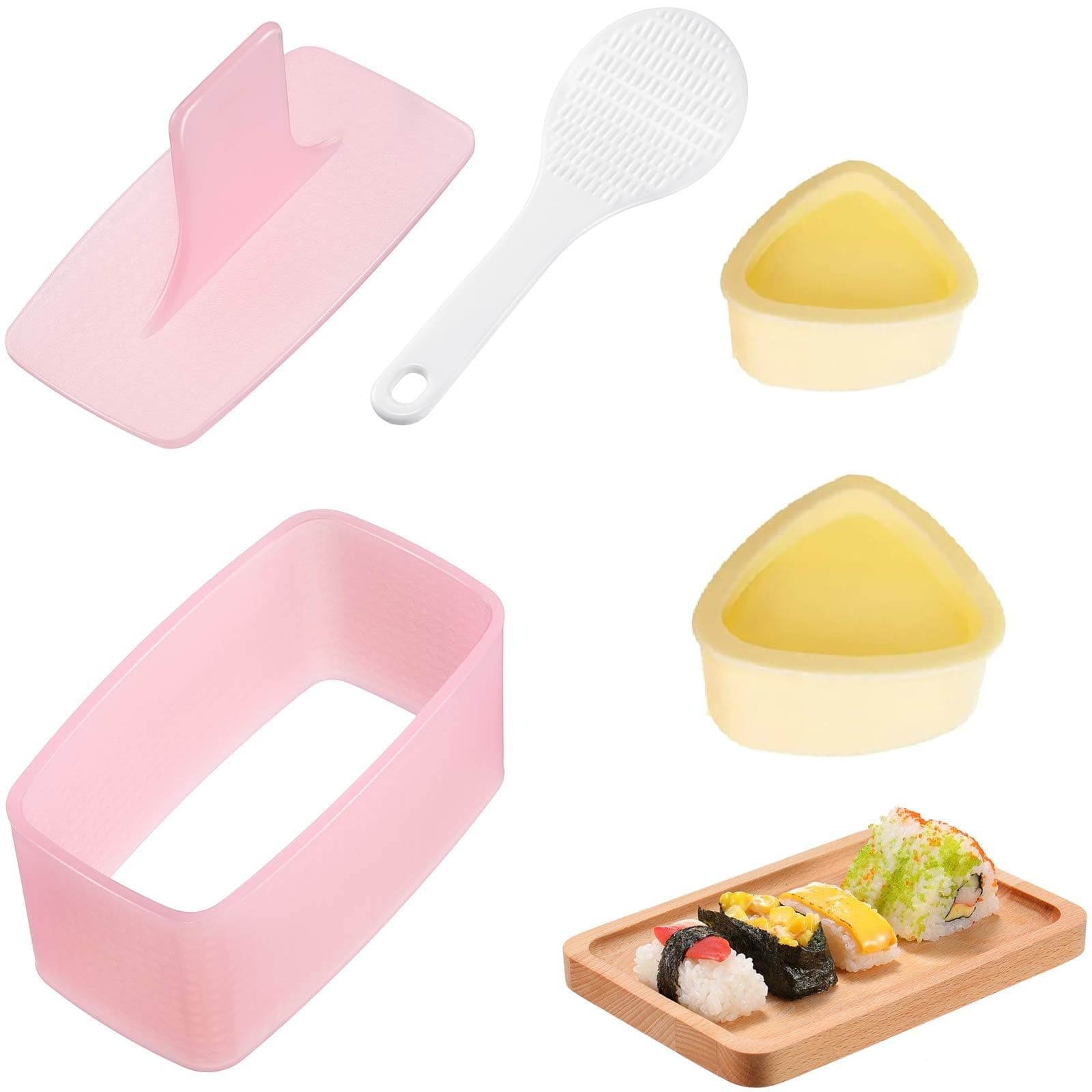 Benting Onigiri Mold, 4Pack Rice Musubi Maker Kit, Classic Triangle Rice Ball Press, Sushi Mold for Kid Lunch Bento and Home DIY (Style 2)