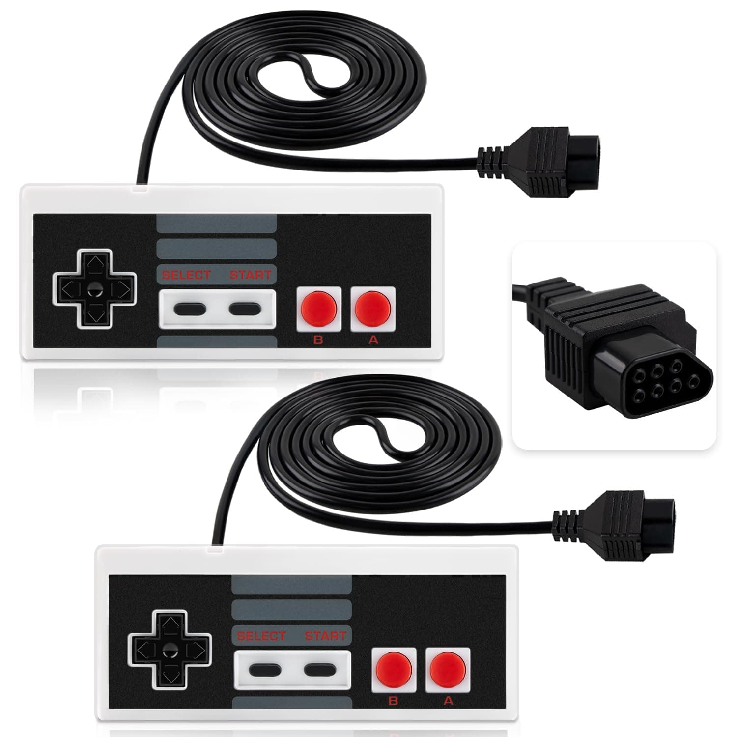 NC Classic NES Controllers for NES 8 Bit Entertainment System Console Control Pad(2PCS)