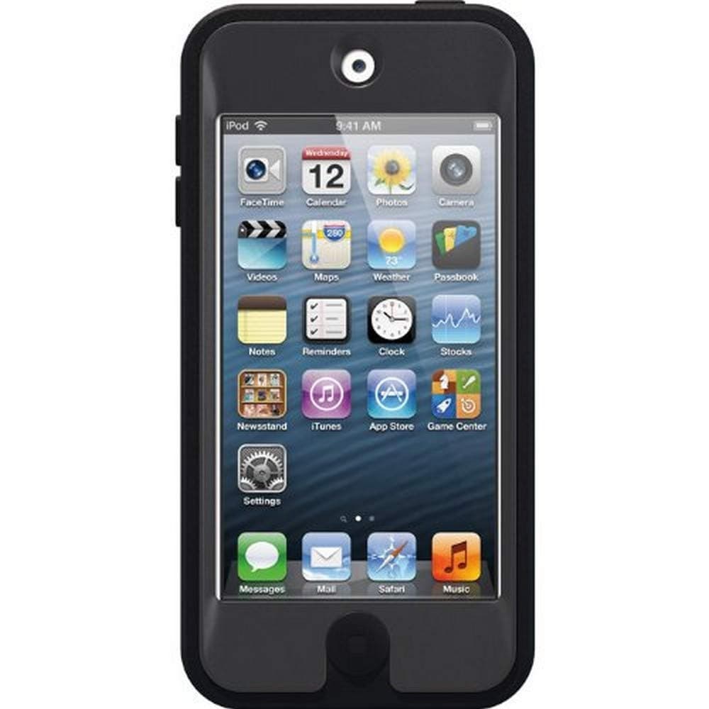 OtterBox iPod Touch (5th Gen/6th Gen/7th /Gen) Defender Series Case - Coal, Rugged & Durable, with Port Protection, Includes Holster Clip Kickstand