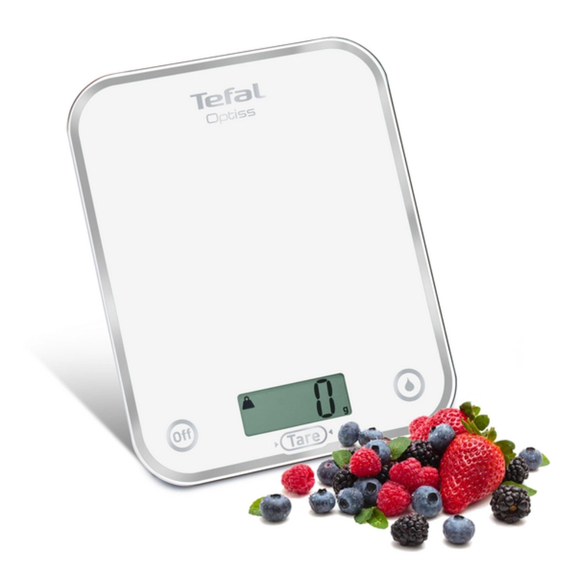 TEFAL Kitchen Scale |Cooking Scale Optiss |LCD Screen | Up to 5 Kg | 1g Graduation | White | 2 Years Warranty | BC5000V2