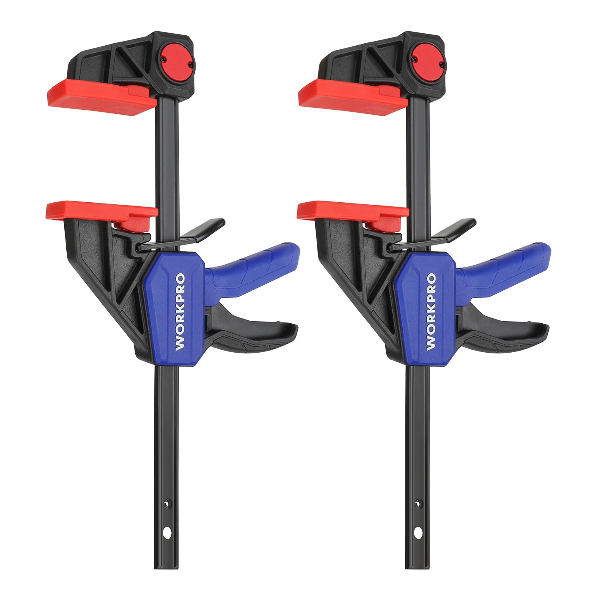 - WORKPRO 6" Clamps for Woodworking 2-Pack, Quick-Release Wood Clamps/Spreader Light Duty, One Hand 150 LBS Load Limit, Ideal for Woodworking and DIY Projects