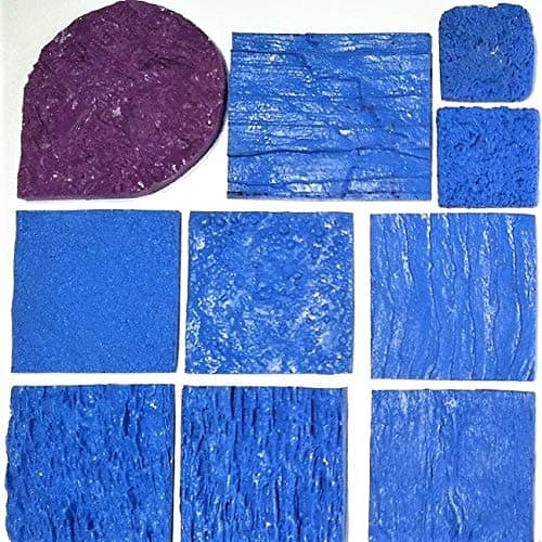 BEST CONCRETE STAMPS AND MASONRY FORMS TOOL KIT - USE FOR COUNTERTOP EDGES, MAKING BOULDER FEATURES, FAKE ROCKS. 10 SMALL STAMPS 7", 6", 3" CREATES BEAUTIFUL STONE DESIGNS FOR SMALLER CONCRETE JOBS