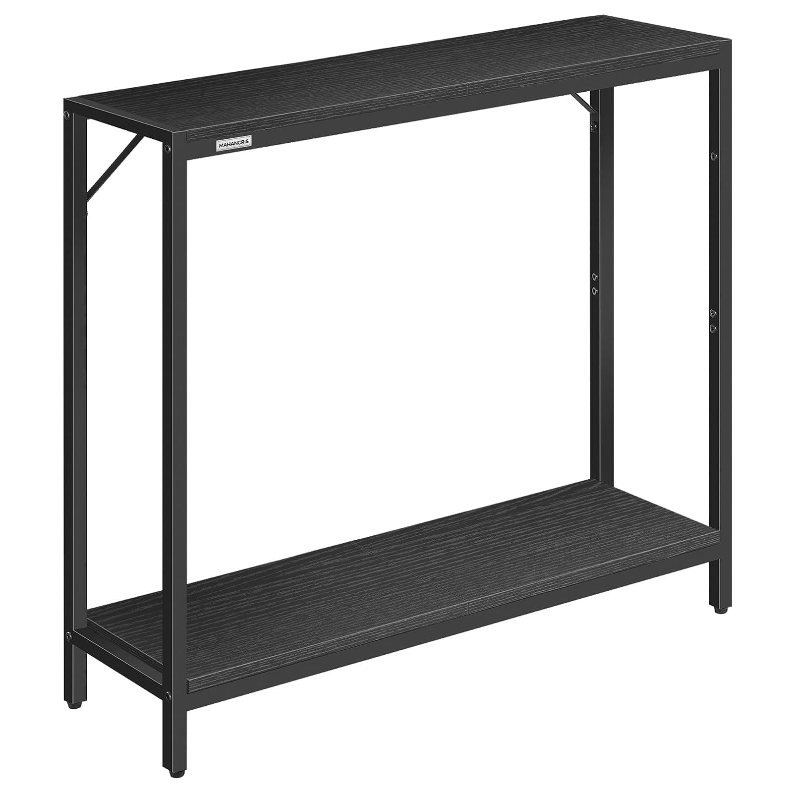 MAHANCRIS Console Table, 2-Tier Entrance Table, Behind Sofa Table, Industrial Style, Sturdy and Stable, for Living Room, Entryway, Foyer, Corridor, Office, Black CTHB27601