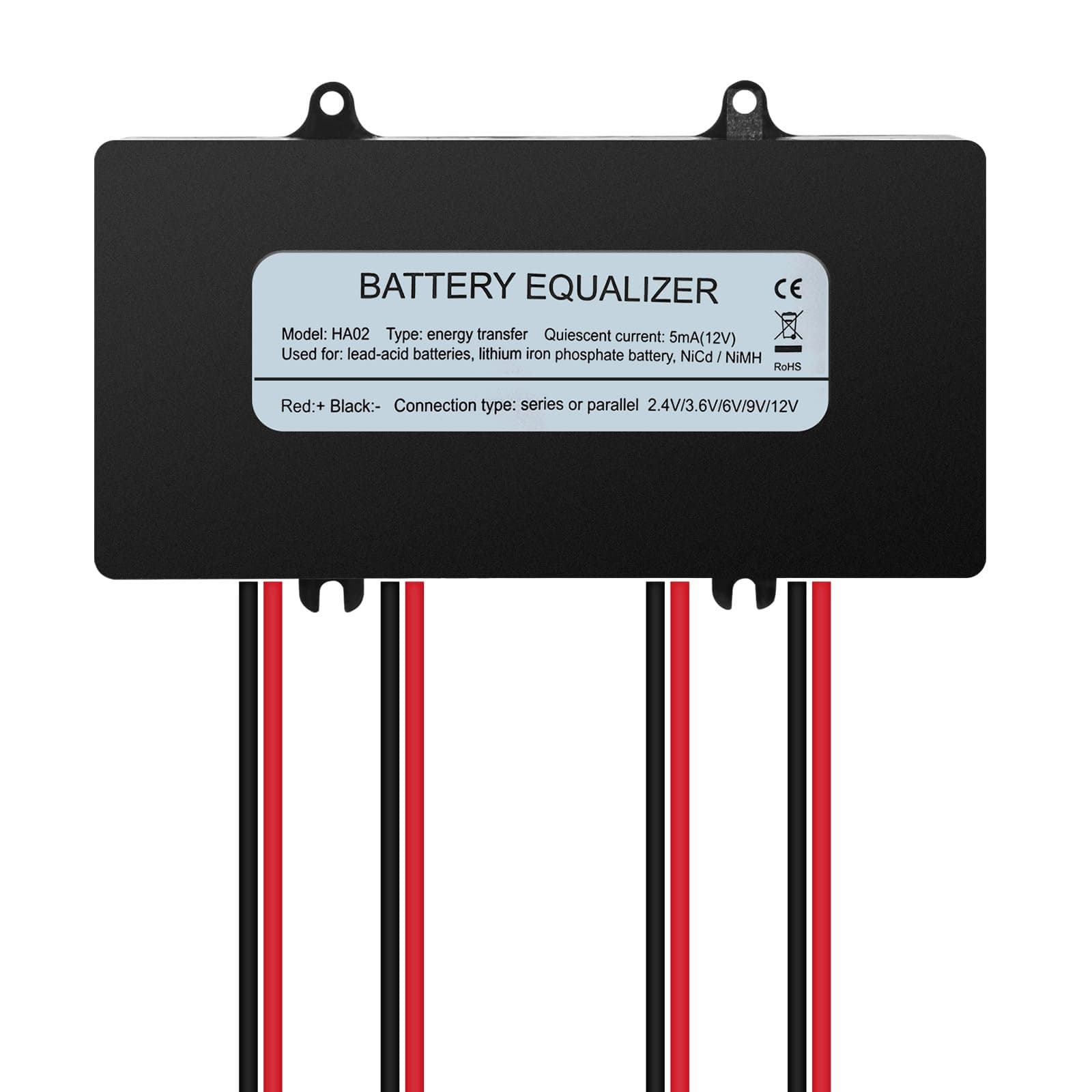 DEWIN Batterie Balancer, 48V Battery Equalizer 4x6-12V Solar System Battery Balancer for Lead Acid Lithium Battery