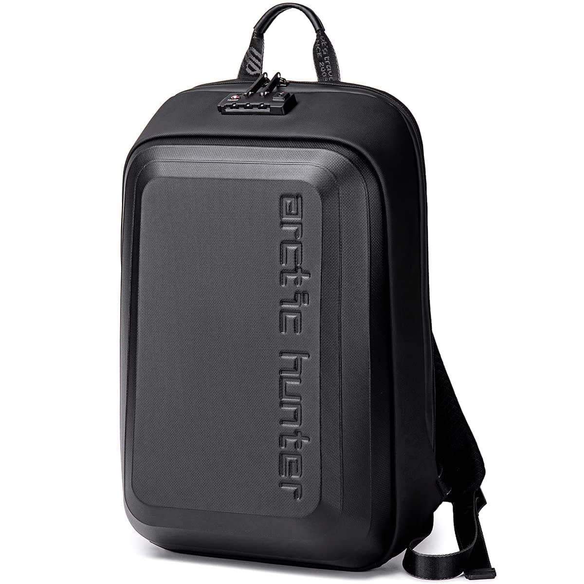 ah arctic hunter ah arctic hunter 15.6" Laptop Backpack with Tablet Compartment, Anti-theft Backpack with Customs Lock and Separate Small packet,Semi-Hard Gaming Bag Biking Backpack for Men