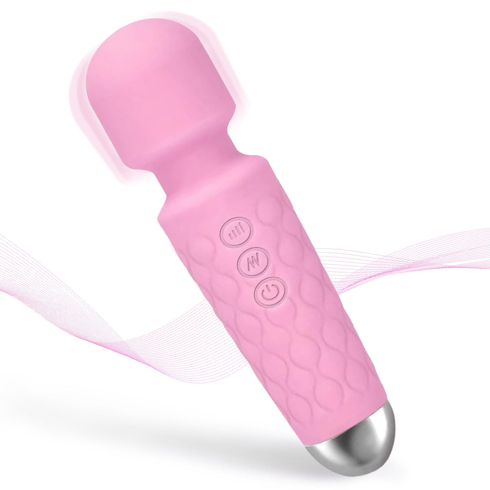 Upgraded Back Muscle Massager - Multiple speeds and Modes Available - Mini Size fits Back of arms (Peach Pink)...